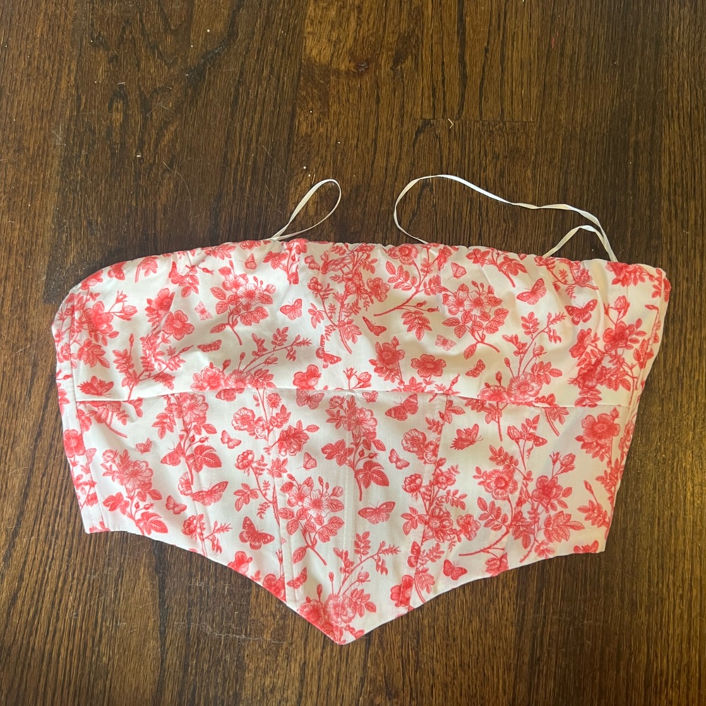 Floral Strapless Top
